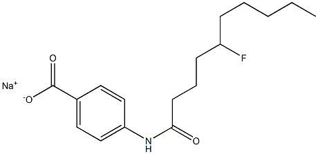 4-[(5-Fluorodecanoyl)amino]benzenecarboxylic acid sodium salt Struktur