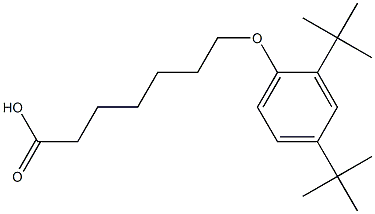 7-(2,4-Di-tert-butylphenoxy)heptanoic acid Struktur