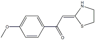 2-[(E)-4-Methoxyphenacylidene]thiazolidine Struktur