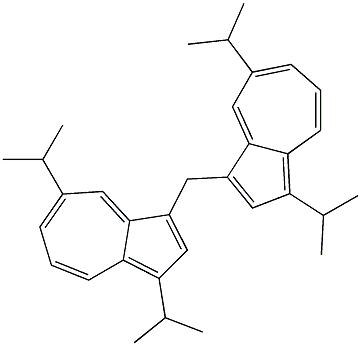 1,1',5,5'-Tetraisopropyl-(3,3'-methylenebisazulene) Struktur