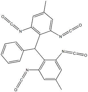 Bis(2,6-diisocyanato-4-methylphenyl)phenylmethane Struktur