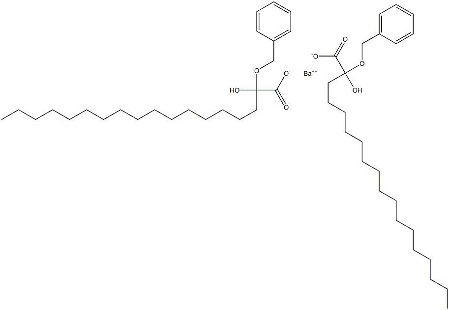 Bis(2-benzyloxy-2-hydroxystearic acid)barium salt Struktur