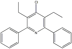 4-Chloro-2,6-diphenyl-3,5-diethylpyridine Struktur