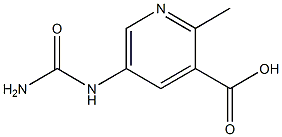 2-Methyl-5-carbamoylaminopyridine-3-carboxylic acid Struktur