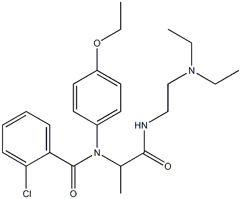 2-Chloro-N-[1-[[2-(diethylamino)ethyl]carbamoyl]ethyl]-4'-ethoxybenzanilide Struktur