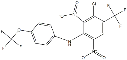 3-Chloro-4-trifluoromethyl-2,6-dinitro-N-[4-trifluoromethoxyphenyl]benzenamine Struktur