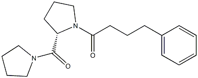 (2S)-2-[(Pyrrolidin-1-yl)carbonyl]-1-(3-phenylpropyl)carbonylpyrrolidine Struktur