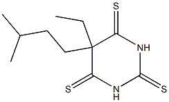 5-Ethyl-5-(3-methylbutyl)pyrimidine-2,4,6(1H,3H,5H)-trithione Struktur