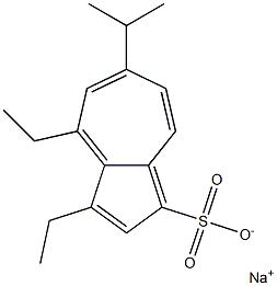 6-Isopropyl-3-ethyl-4-ethylazulene-1-sulfonic acid sodium salt Struktur