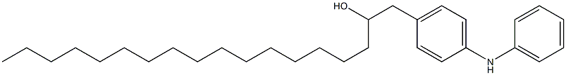 4-(2-Hydroxyoctadecyl)phenylphenylamine Struktur