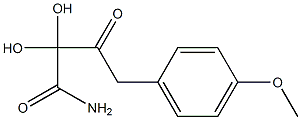 Dihydroxy[(4-methoxyphenyl)acetyl]acetamide Struktur