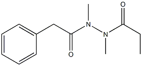 N,N'-Dimethyl-N'-propionyl-2-phenylacetic acid hydrazide Struktur