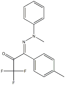 1-(2-Methyl-2-phenylhydrazono)-1-(4-methylphenyl)-3,3,3-trifluoro-2-propanone Struktur