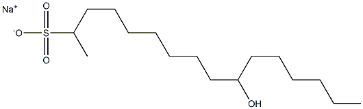 10-Hydroxyhexadecane-2-sulfonic acid sodium salt Struktur