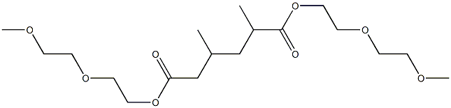 2,4-Dimethyladipic acid bis[2-(2-methoxyethoxy)ethyl] ester Struktur