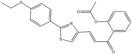 1-(2-Acetoxyphenyl)-3-[2-(4-ethoxyphenyl)thiazol-4-yl]-2-propen-1-one Struktur