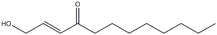 (E)-1-Hydroxy-2-dodecen-4-one Struktur