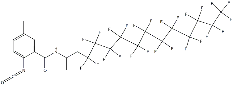 2-Isocyanato-5-methyl-N-[2-(pentacosafluorododecyl)-1-methylethyl]benzamide Struktur