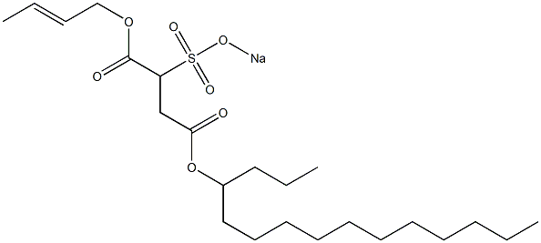 2-(Sodiosulfo)succinic acid 4-pentadecyl 1-(2-butenyl) ester Struktur