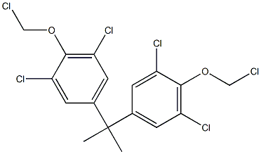 2,2-Bis[3,5-dichloro-4-(chloromethoxy)phenyl]propane Struktur