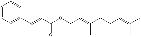 3-Phenylpropenoic acid (E)-3,7-dimethyl-2,6-octadienyl ester Struktur