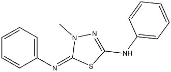 2,3-Dihydro-3-methyl-5-phenylamino-2-phenylimino-1,3,4-thiadiazole Struktur