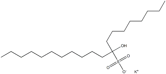 9-Hydroxyicosane-9-sulfonic acid potassium salt Struktur