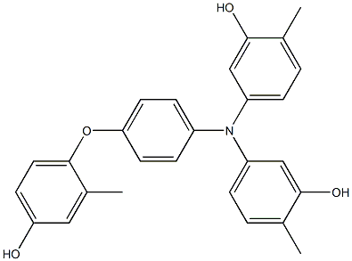 N,N-Bis(3-hydroxy-4-methylphenyl)-4-(4-hydroxy-2-methylphenoxy)benzenamine Struktur