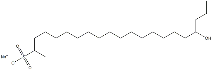 18-Hydroxyhenicosane-2-sulfonic acid sodium salt Struktur