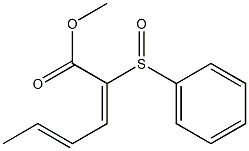 (2E,4E)-2-Phenylsulfinyl-2,4-hexadienoic acid methyl ester Struktur