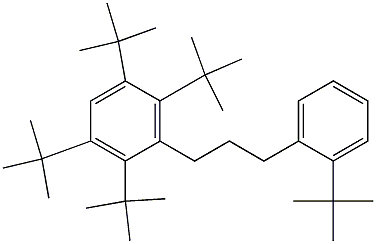 1-(2,3,5,6-Tetra-tert-butylphenyl)-3-(2-tert-butylphenyl)propane Struktur