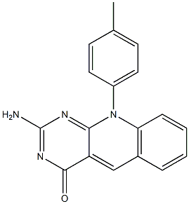 2-Amino-10-(p-tolyl)pyrimido[4,5-b]quinolin-4(10H)-one Struktur