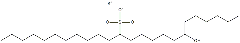 18-Hydroxytetracosane-12-sulfonic acid potassium salt Struktur