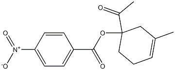 4-Nitrobenzoic acid 1-acetyl-3-methyl-3-cyclohexenyl ester Struktur