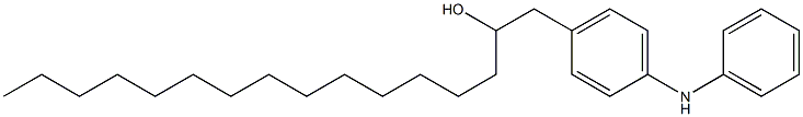 4-(2-Hydroxyhexadecyl)phenylphenylamine Struktur