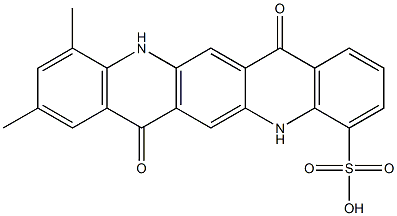 5,7,12,14-Tetrahydro-9,11-dimethyl-7,14-dioxoquino[2,3-b]acridine-4-sulfonic acid Struktur