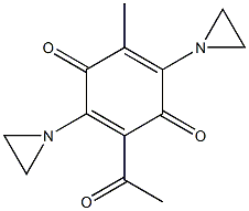 2-Methyl-5-acetyl-3,6-di(1-aziridinyl)-p-benzoquinone Struktur