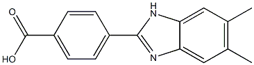 4-(5,6-Dimethyl-1H-benzimidazole-2-yl)benzoic acid Struktur