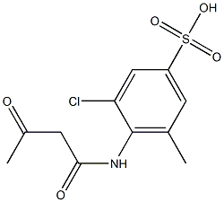 4-(Acetoacetylamino)-3-chloro-5-methylbenzenesulfonic acid Struktur