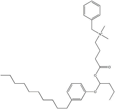 N,N-Dimethyl-N-benzyl-N-[3-[[1-(3-decylphenyloxy)butyl]oxycarbonyl]propyl]aminium Struktur