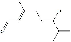 6-Chloro-3,7-dimethyl-2,7-octadienal Struktur