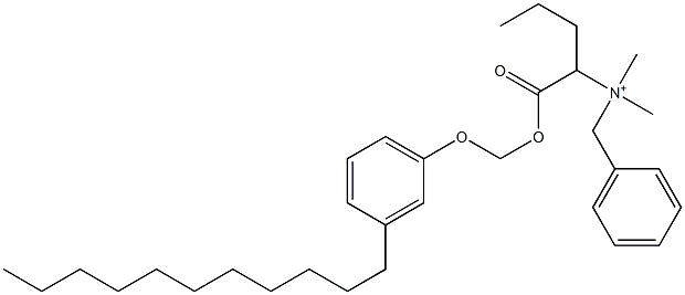 N,N-Dimethyl-N-benzyl-N-[1-[[(3-undecylphenyloxy)methyl]oxycarbonyl]butyl]aminium Struktur