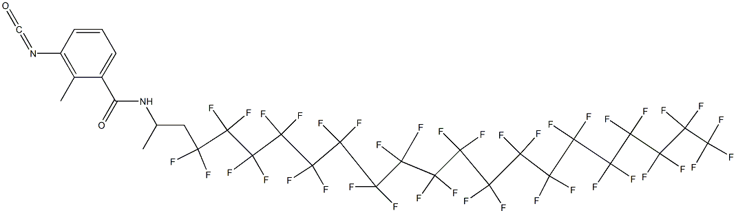 3-Isocyanato-2-methyl-N-[2-(nonatriacontafluorononadecyl)-1-methylethyl]benzamide Struktur