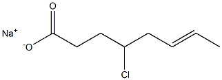 4-Chloro-6-octenoic acid sodium salt Struktur