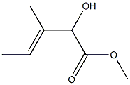 (E)-2-Hydroxy-3-methyl-3-pentenoic acid methyl ester Struktur