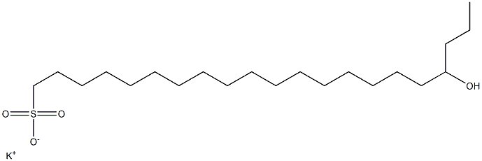 18-Hydroxyhenicosane-1-sulfonic acid potassium salt Struktur