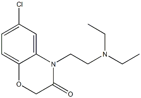 6-Chloro-4-[2-(diethylamino)ethyl]-2H-1,4-benzoxazin-3(4H)-one Struktur