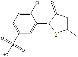 4-Chloro-3-(3-methyl-5-oxo-1-pyrazolidinyl)benzenesulfonic acid Struktur