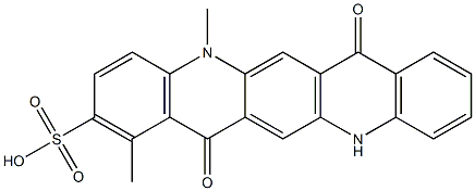 5,7,12,14-Tetrahydro-1,5-dimethyl-7,14-dioxoquino[2,3-b]acridine-2-sulfonic acid Struktur