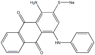 1-Amino-4-anilino-2-sodiothioanthraquinone Struktur